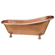 Clawfoot Copper Tub Hammered Single Slipper