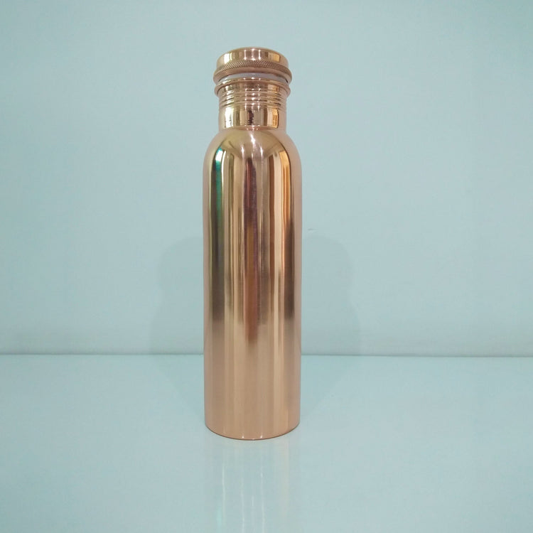 Copper Water Bottle Shiny Polish Finish