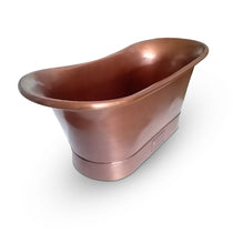 Straight Base Copper Bathtub Antique Copper Interior & Exterior