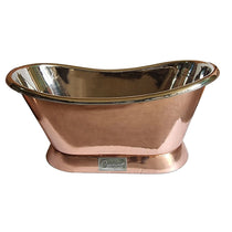 Slanting Base Copper Bathtub Nickel Inside Copper Outside