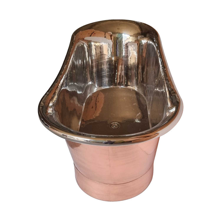 Straight Base Copper Bathtub Nickel Inside