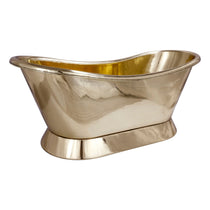 Slanting Base Brass Bathtub Polished Full Brass Finish