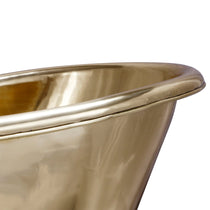 Slanting Base Brass Bathtub Polished Full Brass Finish