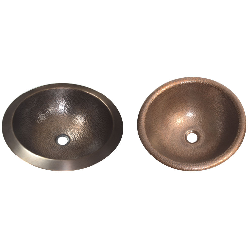 Hammered Antique Copper Bowl Sink - Coppersmith Creations