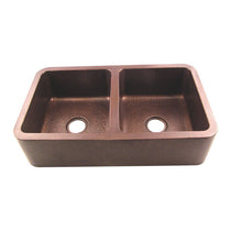 Rectangular Double Bowl Copper Kitchen Sink - Coppersmith Creations - Coppersmith Creations