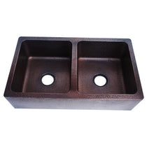 Rectangular Double Bowl Copper Kitchen Sink - Coppersmith Creations - Coppersmith Creations