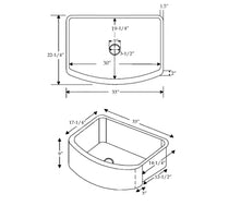 D Shape Sunflower Front Apron Copper Kitchen Sink