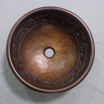 Copper Sink Embossed Hammered - Coppersmith Creations