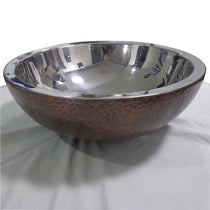 Copper Sink Hammered Copper Outside Nickel Inside - Coppersmith Creations