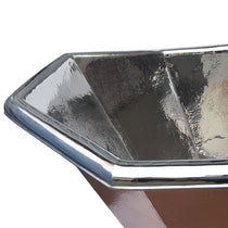 Eight Sided Clawfoot Copper Bathtub Nickel Inside Outside Shining Copper