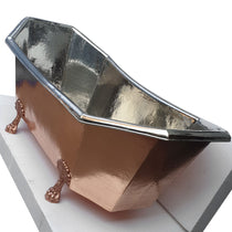 Eight Sided Clawfoot Copper Bathtub Nickel Inside Outside Shining Copper