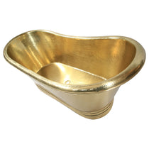 Hammered Brass Bathtub Full Brass Finish with Cascading Base