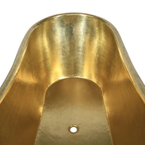 Hammered Brass Bathtub Full Brass Finish with Cascading Base