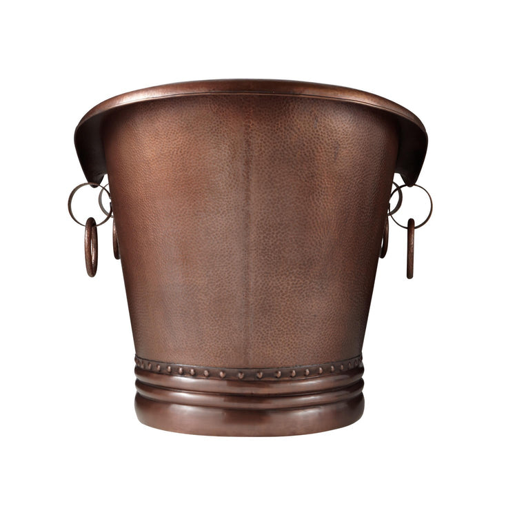 Copper Double Slipper Pedestal Tub