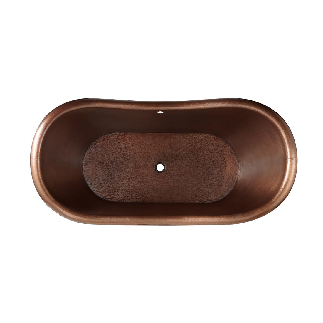Copper Double Slipper Pedestal Tub