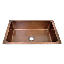 Single Bowl Petal Front Apron Copper Kitchen Sink