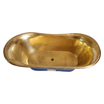 Straight Base Brass Bathtub Black Outside