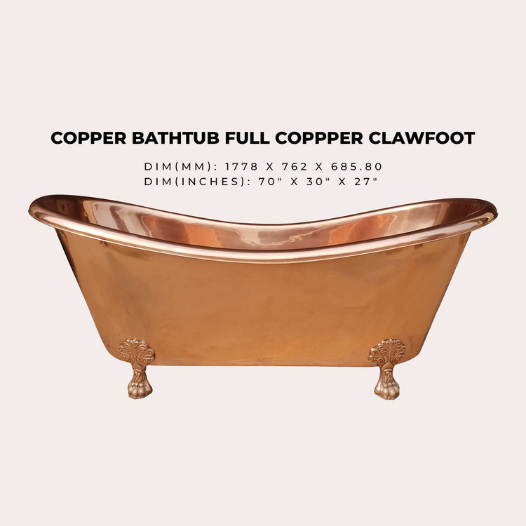 Clawfoot Copper Bathtub & Sink