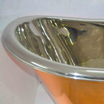 Copper Clawfoot Bathtub Nickel Inside - Coppersmith Creations