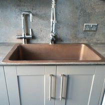 Copper Kitchen Sink Single Wall Single Bowl