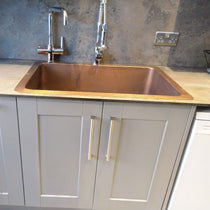 Copper Kitchen Sink Single Wall Single Bowl