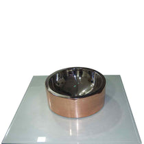 Double Wall Copper Sink Nickel Inside Shiny Copper Outside - Coppersmith Creations