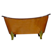 Copper Bathtub Full Copper Finish Brass Legs