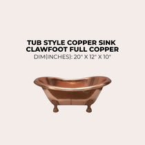 Copper Tub Style Sink Clawfoot