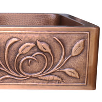 Double Bowl Petal Front Apron Copper Kitchen Sink