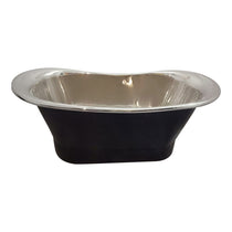 Straight Base Copper Bathtub Nickel Inside Black Outside