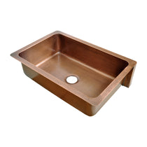 Single Bowl Vine Design Front Apron Copper Kitchen Sink