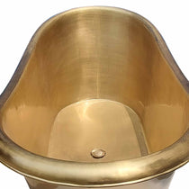 Slanting Base Brass Bathtub Brushed Full Brass Finish