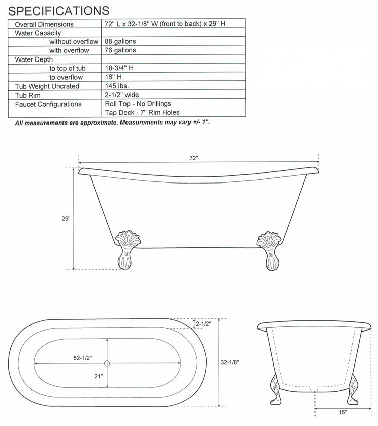 Copper Clawfoot Bathtub Nickel Inside